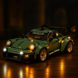 Maquette Porsche 911 GT3 RS verte en briques de construction - Kit à assembler pour adultes - BriquesDeConstruction.com
